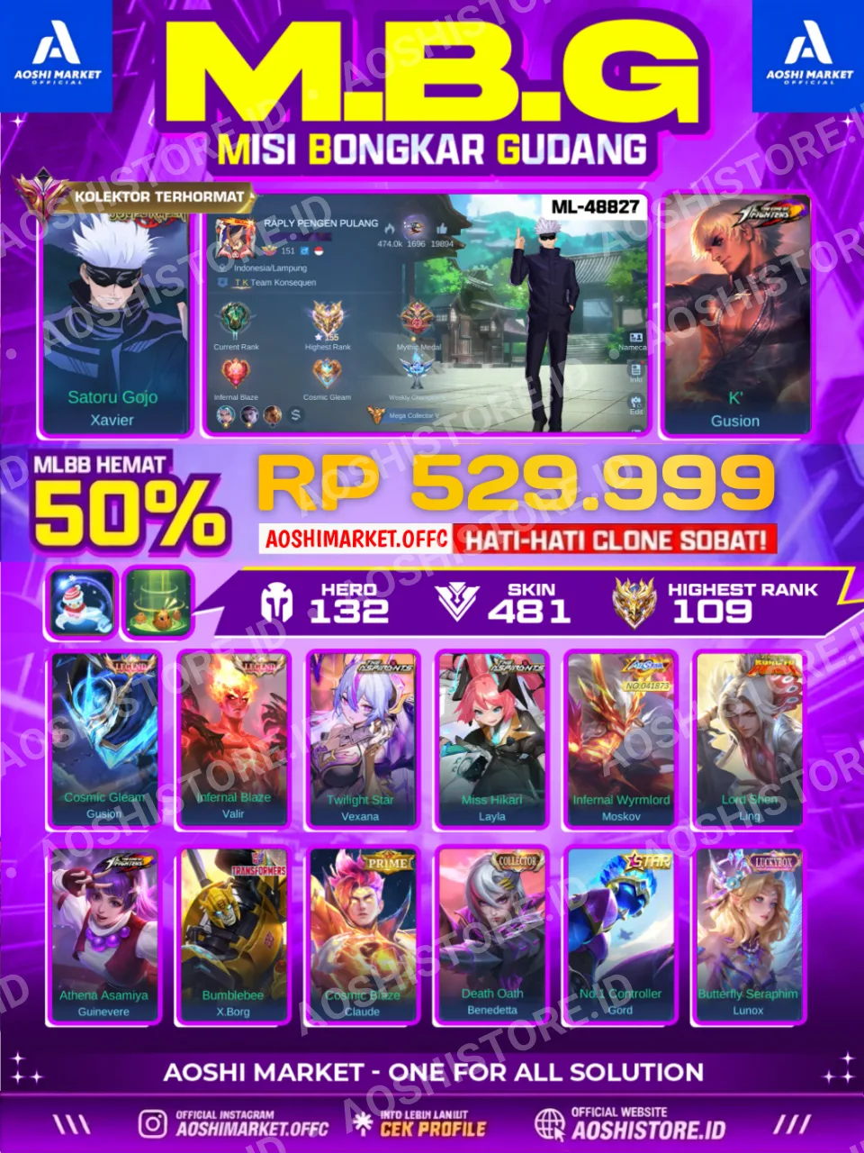 XAVIER GOJO X GUSION KOF